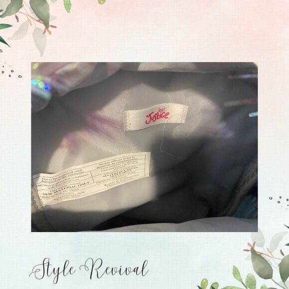 Justice “B” Initial Flip Sequin Pom Pom Adjustable Mini Backpack Bag - NWOT - Picture 8 of 11